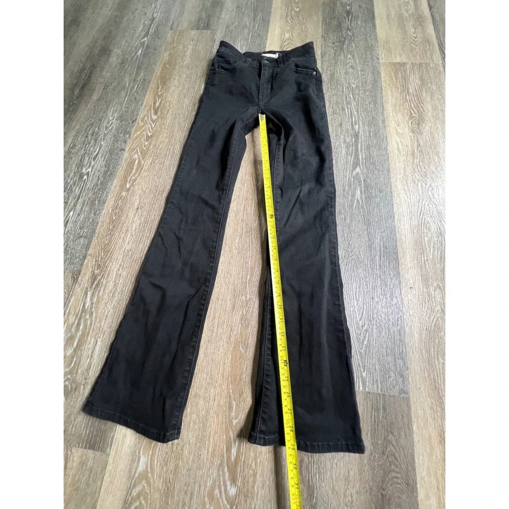 Levi's 725 High Rise‎ Bootcut Jeans Women Size 26 Black Slim Fit Denim